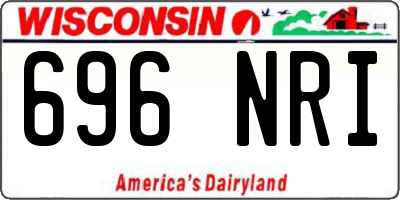 WI license plate 696NRI