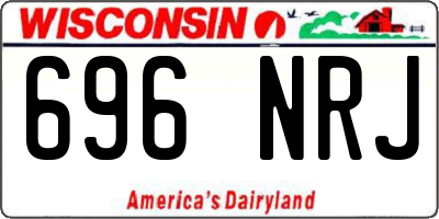 WI license plate 696NRJ