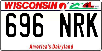 WI license plate 696NRK