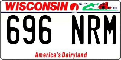 WI license plate 696NRM