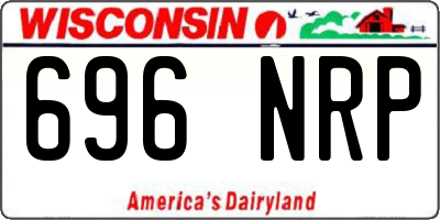 WI license plate 696NRP