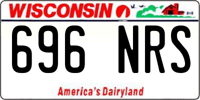 WI license plate 696NRS