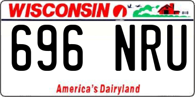 WI license plate 696NRU