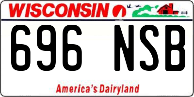 WI license plate 696NSB