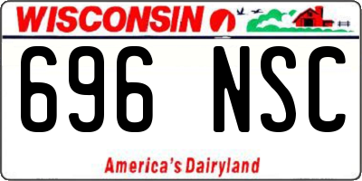 WI license plate 696NSC
