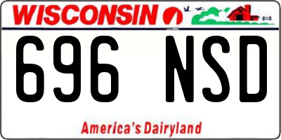 WI license plate 696NSD