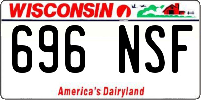 WI license plate 696NSF