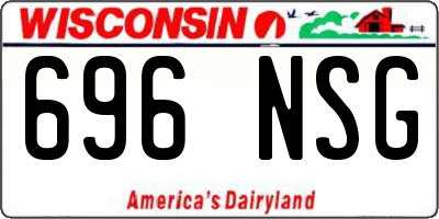 WI license plate 696NSG