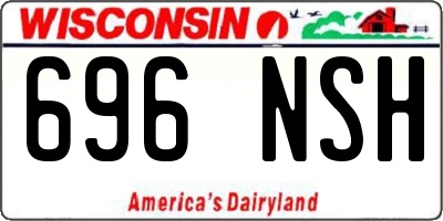 WI license plate 696NSH