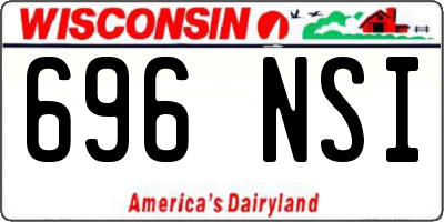 WI license plate 696NSI
