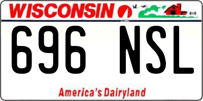 WI license plate 696NSL