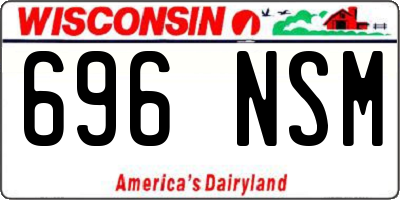 WI license plate 696NSM