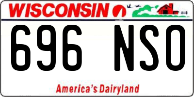 WI license plate 696NSO