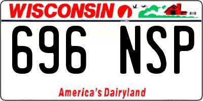 WI license plate 696NSP