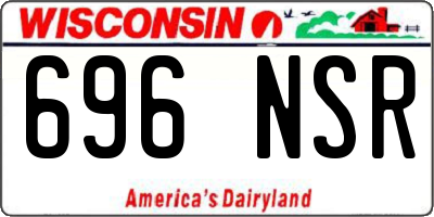 WI license plate 696NSR