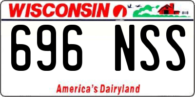 WI license plate 696NSS