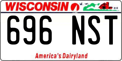 WI license plate 696NST