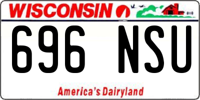 WI license plate 696NSU