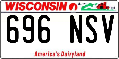 WI license plate 696NSV