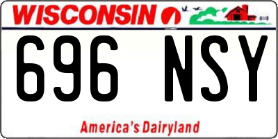 WI license plate 696NSY