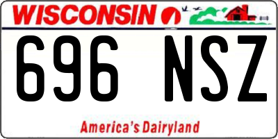 WI license plate 696NSZ