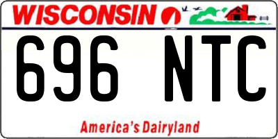 WI license plate 696NTC