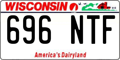 WI license plate 696NTF