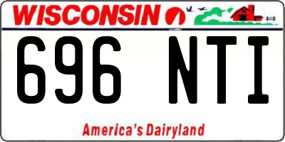 WI license plate 696NTI