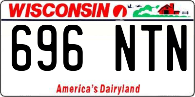 WI license plate 696NTN