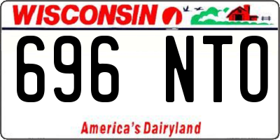 WI license plate 696NTO
