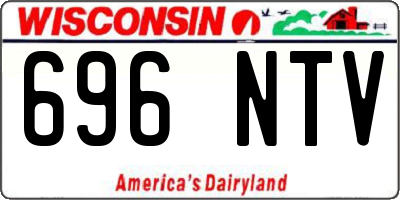 WI license plate 696NTV