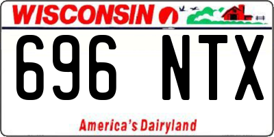 WI license plate 696NTX