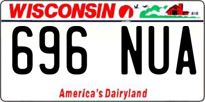 WI license plate 696NUA