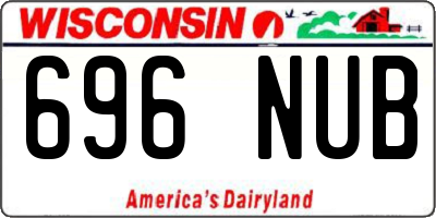 WI license plate 696NUB