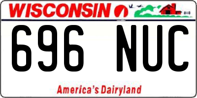 WI license plate 696NUC
