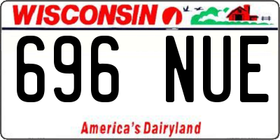 WI license plate 696NUE