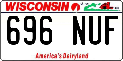 WI license plate 696NUF