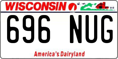 WI license plate 696NUG