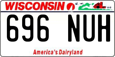 WI license plate 696NUH