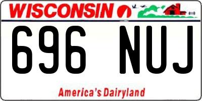 WI license plate 696NUJ