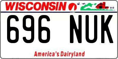 WI license plate 696NUK