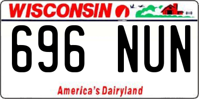 WI license plate 696NUN