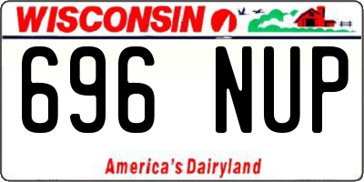 WI license plate 696NUP