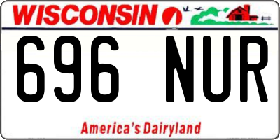 WI license plate 696NUR