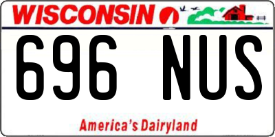 WI license plate 696NUS