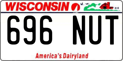 WI license plate 696NUT