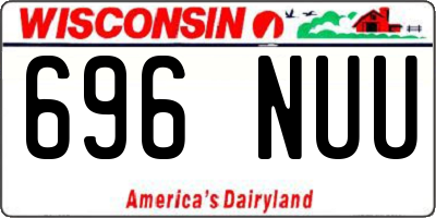 WI license plate 696NUU
