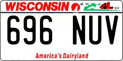 WI license plate 696NUV