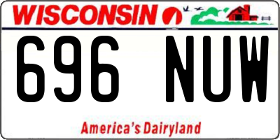 WI license plate 696NUW