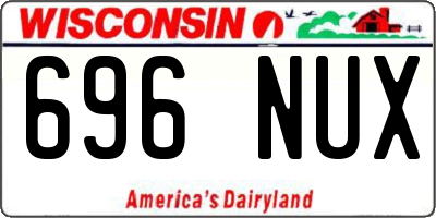 WI license plate 696NUX